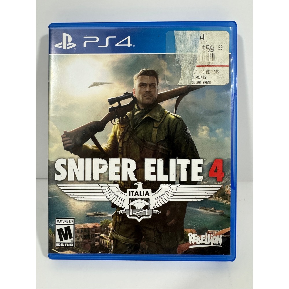 Rebellion Sniper Elite 4 PS4 One Size Blue Good WWII Tactical Shooter Game